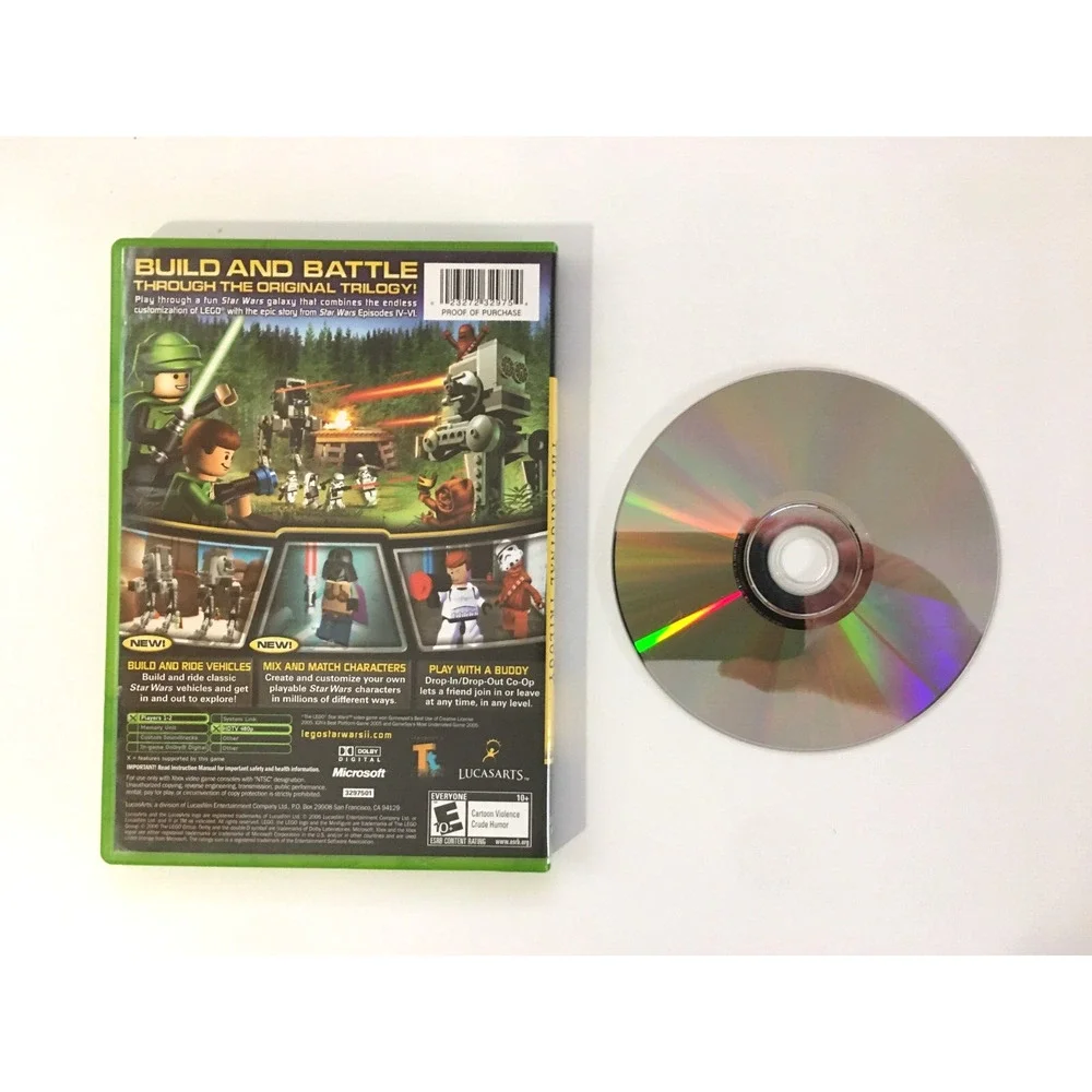 Lego Star Wars II: The Original Trilogy (Xbox, 2006) Box & Game Disc, No Manual